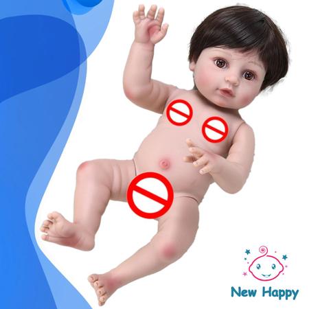 Imagem de Bebê Reborn Menino Corpo de Silicone pode dar Banho NewHappy