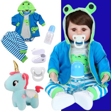 Bebê Reborn Menino Corpo Silicone : : Brinquedos e Jogos