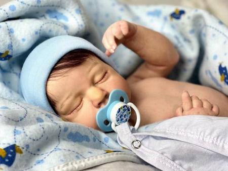 Bebê Reborn menino Benjamin com corpo de siliconado silicone