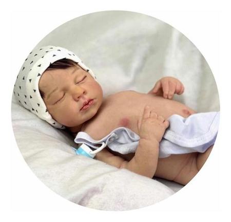 Bebê Reborn Boneca April Dormindo Menina Silicone Banho