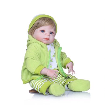 Bebê Caio de Roupinha Azul (Bebe Reborn Menino de Silicone) – Bebe Reborn  Original