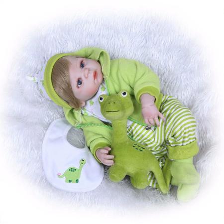 Bebê Caio de Roupinha Azul (Bebe Reborn Menino de Silicone) – Bebe Reborn  Original