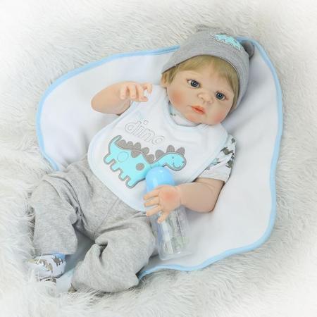 Bebe Reborn Menino 100% Silicone 57 Cm - Edu - Full