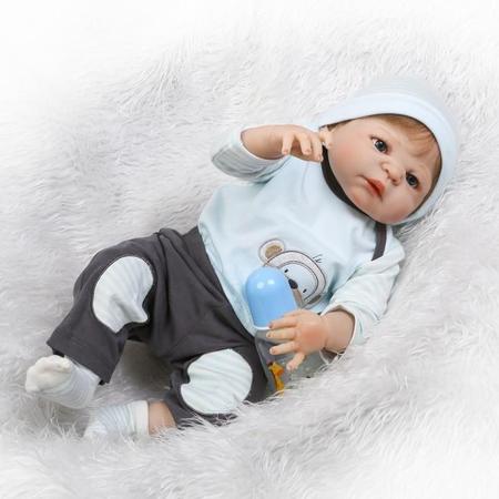 Boneca Bebê Reborn Menino Bruno 100% Silicone - Loja Expresso Roupas &  Acessórios