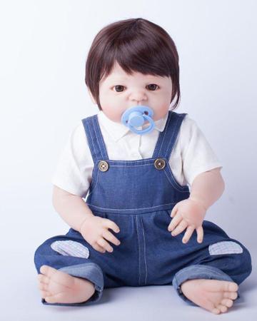 Bebes reborn menino 57cm full silicone reborn baby boy girl dolls