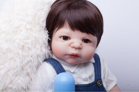 Bebê Reborn Menino Realista 100% Silicone 57cm - Erick - Ri Happy