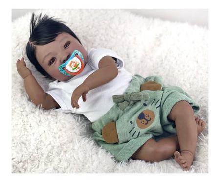 Bebê Boneca Realista Reborn Silicone Negra - Pronta Entrega