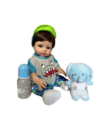 Bebê Reborn Menino Corpo De Silicone 55cm - 12x Sem Juros