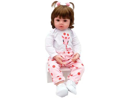 Boneca Reborn Luiza Girafinha Laura Baby 45cm - com Acessórios