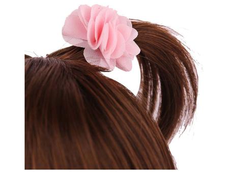 Boneca Reborn Laura Baby Mini Pink Flower com Acessórios - Rosa