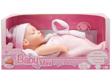 Bebê Reborn Mini Lauren Laura Baby 30cm - com Acessórios, Shopping