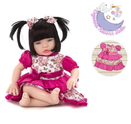 Bebê Boneca Reborn Morena 100% Silicone Pode Banho + Itens - Cegonha Reborn  Dolls - Boneca Reborn - Magazine Luiza