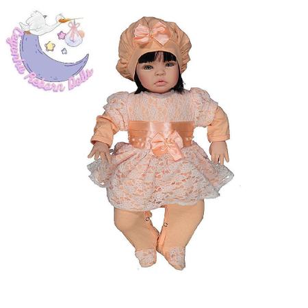 Boneca Bebê Reborn Morena Com Cílios e Sapatinhos em Promoção é no Buscapé