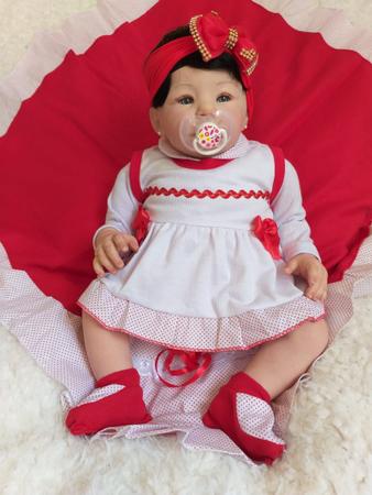 BEBÊ REBORN REALISTA ALEXANDRA SUPER MEIGUINHA TODA EM SILICONE MARAVILHOSA  - Maternidade Mundo Baby Reborn