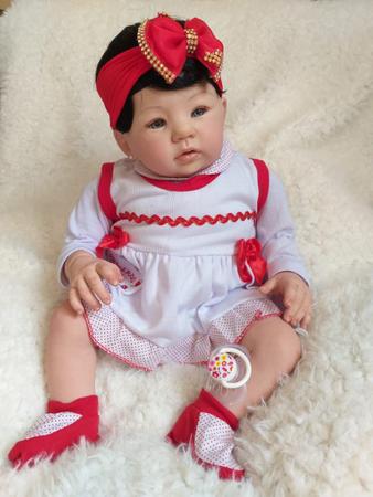 BEBÊ REBORN MENINA GLÁUCIA TODA EM SILICONE REALISTA MARAVILHOSA -  Maternidade Mundo Baby Reborn