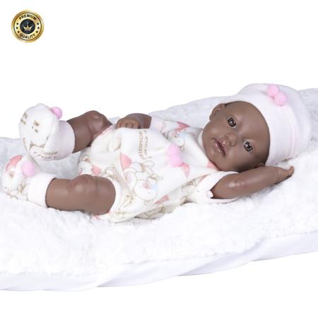 Bebe Reborn Negra Menina Realista Negra com Bolsa Novidade - ShopJJ -  Brinquedos, Bebe Reborn e Utilidades