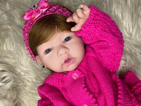 Imagem de Bebê Reborn Pink Barata 100 Silicone (pode Dar Banho )24 Itens Enxoval - Igualzinha a foto