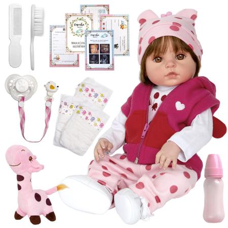 Boneca Reborn Realista Fio a Fio Corpo de Vinil Siliconado - Cegonha Reborn  Dolls - Boneca Reborn - Magazine Luiza