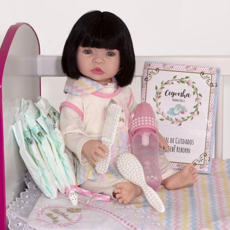 Bebe reborn real menina linda princesa enxoval fantasy baby