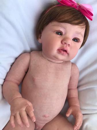 PRONTA ENTREGA - Bebê Reborn realista Abigail corpo todo silicone