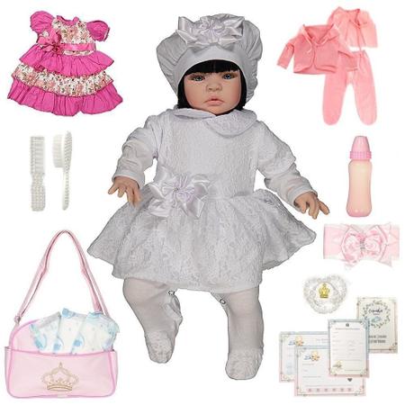 Bebe Reborn Boneca Menina Silicone Realista Com Enxoval - ShopJJ - Bonecas  - Magazine Luiza