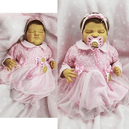 Mini Boneca Bebê Reborn Realista - Lena