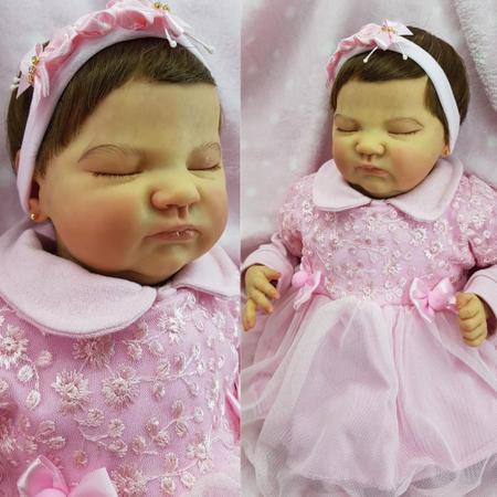 Mini Boneca Bebê Reborn Realista - Lena