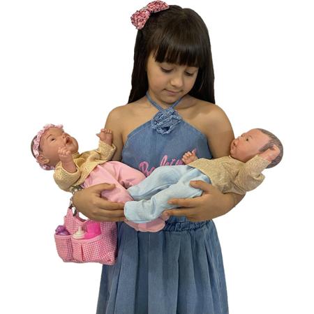 Boneca Bebê Reborn Realista Menino Silicone Pode Dar Banho - Milk  Brinquedos - Boneca Reborn - Magazine Luiza