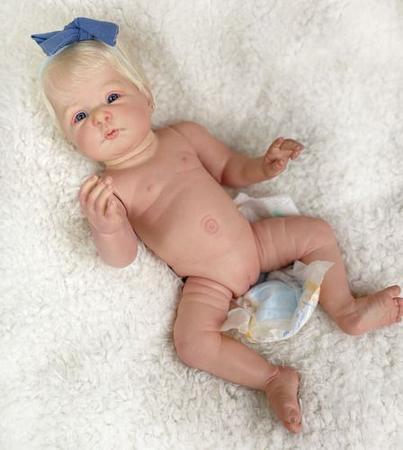 Bebê Reborn Ana, Silicone, Boneca Realista Banho Fio A Fio