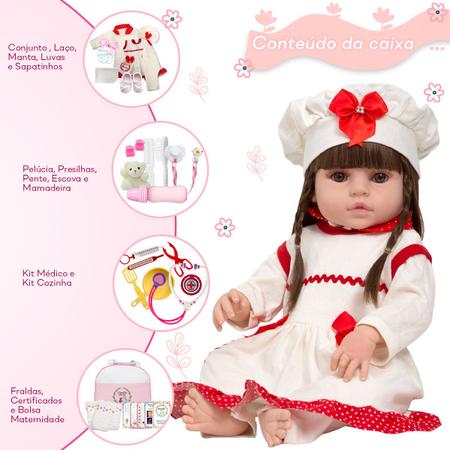 Bebe Reborn Realista Menina Fofinha 12 Itens Envio Imediato