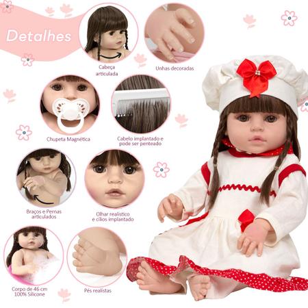 Bebe Reborn Realista Menina Fofinha 12 Itens Envio Imediato