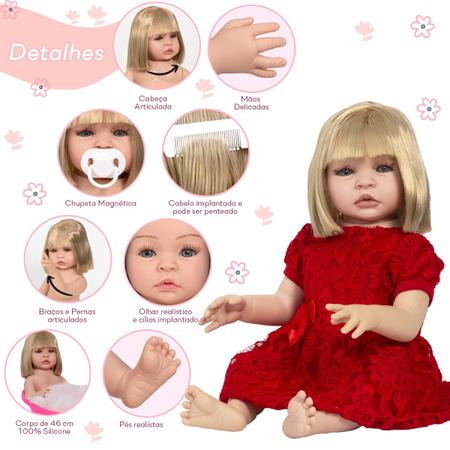 BEBÊ REBORN REALISTA FOFURINHA TODA EM SILICONE EXCLUSIVA - Maternidade  Mundo Baby Reborn