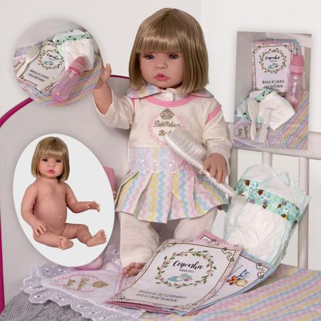 BEBÊ REBORN MENINA GABRIELLE MEGA REALISTA EXCLUSIVA TODA EM