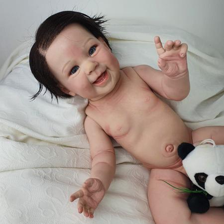 Bebe Reborn Realista Menino Moreno Enxoval - Nacional - Boneca Reborn -  Magazine Luiza