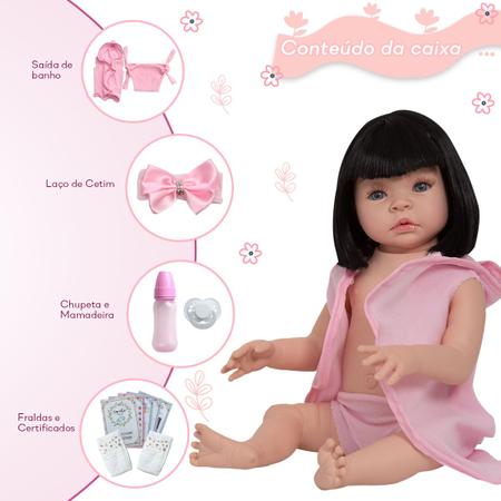 Boneca Bebê Reborn Princesa Morena Muito Linda E Realista