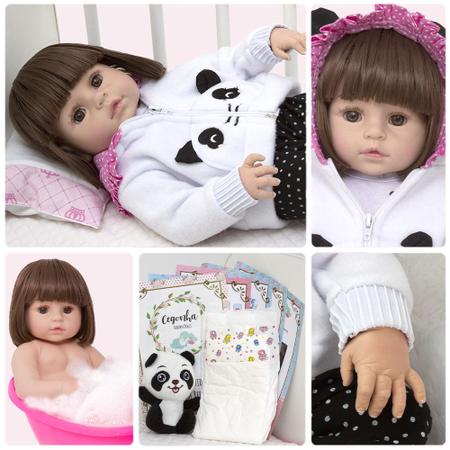 Boneca Bebe Reborn Yasmin Cegonha Reborn Dolls Mais 9 Acessórios 48cm em  Promoção é no Banco PAN