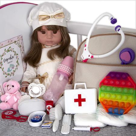 Bebê Reborn Infantil Realista Menina 100% de Silicone 52cm - Cegonha Reborn  Dolls - Boneca Reborn - Magazine Luiza