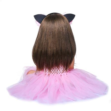 Brastoy Boneca Bebê Reborn 100% Silicone Pode Tomar Banho Princesa Rosa  55cm Enviado Do Brasil - AliExpress