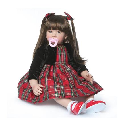 Bebe Reborn Princesa 60 Cm - Boneca Reborn Silicone