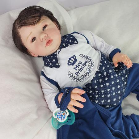 Bebe Reborn Menino Corpo de Pano Com Enxoval Príncipe - Mundo Azul e Rosa -  Bonecas - Magazine Luiza