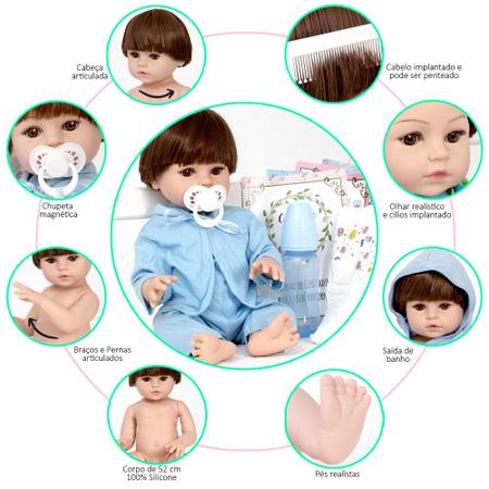 Bebe Reborn Gêmeos Recém Nascidos 100% Silicone Com Roupão - Cegonha Reborn  Dolls - Bonecas - Magazine Luiza