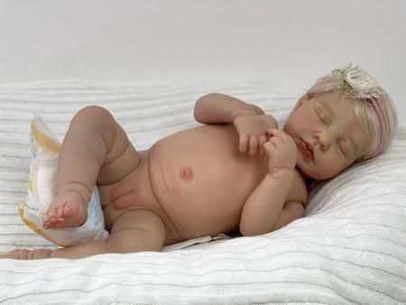 Bebê Reborn Shopia feitas à mão, 50 cm de tecido linda boneca