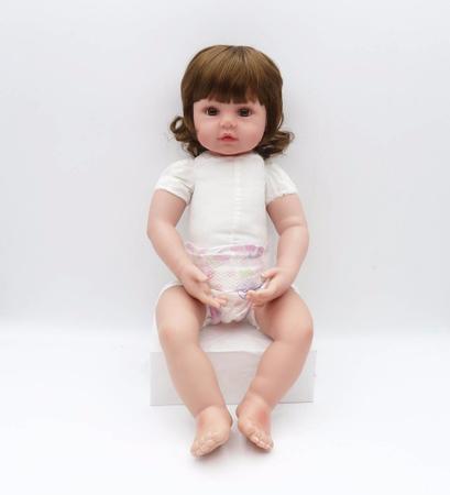 Imagem de Bebê Reborn Silicone Boneca Mariana Delicada 48 cm