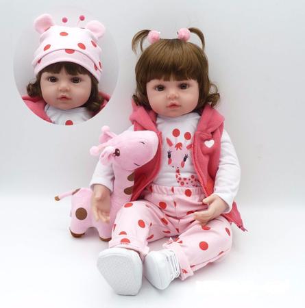 Bebe reborn silicone boneca mariana delicada 48 cm store doll