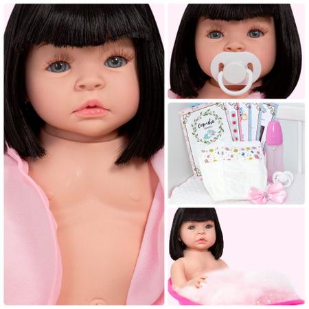 Boneca Bebê Reborn Loira Yasmin Com Enxoval Completo 46cm - Sid-Nyl -  Bonecas - Magazine Luiza