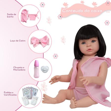 Boneca Bebê Reborn Loira Yasmin Com Enxoval Completo 46cm - Sid-Nyl -  Bonecas - Magazine Luiza