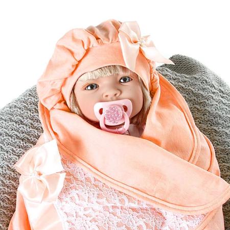 Bebê Reborn Corpo Pano Barata Com Pelúcia + 23 Acessórios