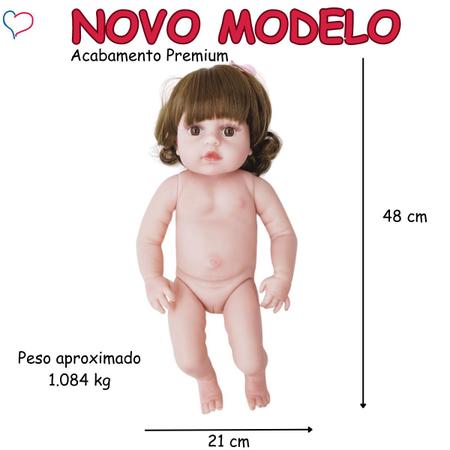 Imagem de Bebê Sweetie Reborn (R) Menina Realista Silicone-doll 48cm