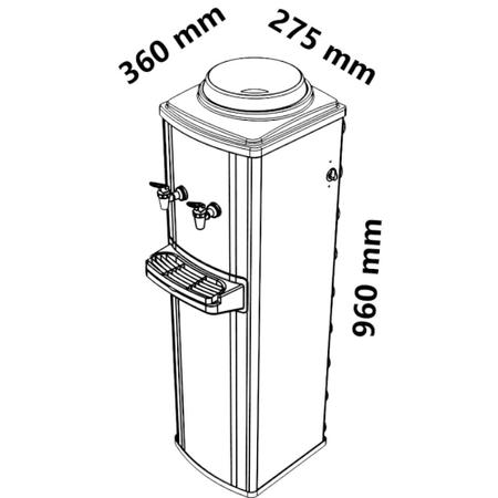 Imagem de Bebedouro de coluna refrigerado por compressor - Master Kromanox - Libell