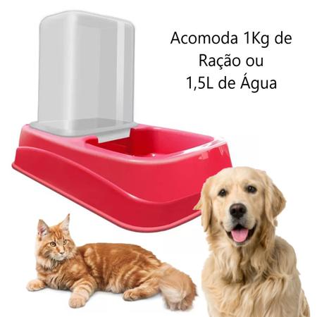 Imagem de Bebedouro Gato Comedouro Automatico Para Cachorros 1,5 Liros